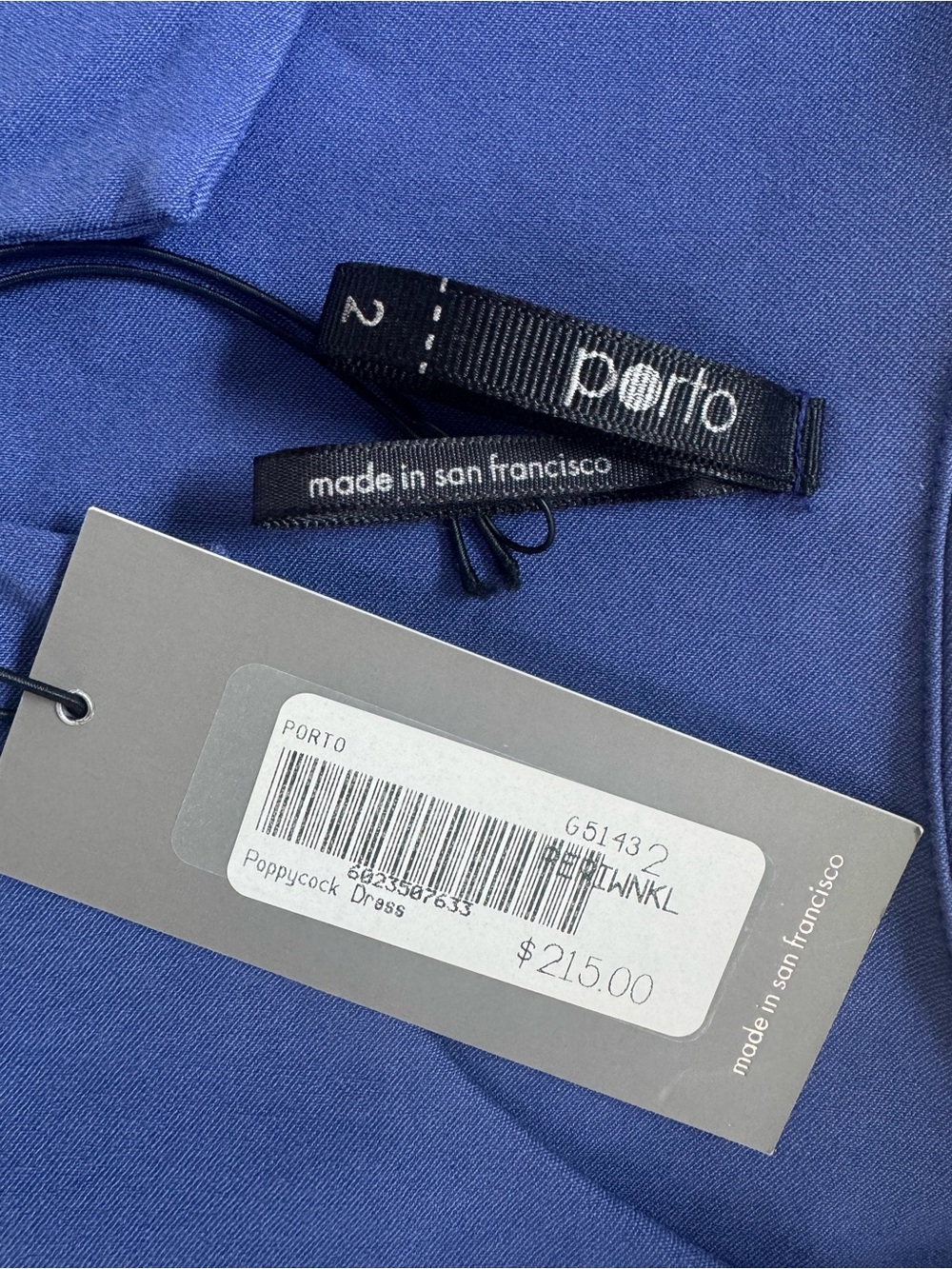 NWT 215$ Porto San Francisco Sleeveless layered Poppycock Dress in Periwinkle M - Picture 6 of 8